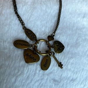 Brass Colored Inspirational Necklace